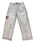 Enfants Riches Déprimés Distressed & Stained Denim Jeans - Light Blue
