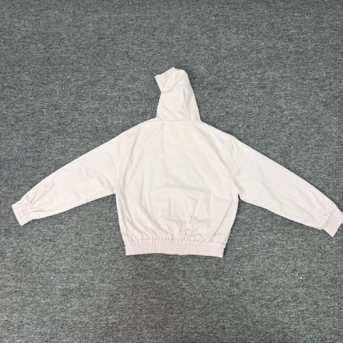 Derschutze Cherry Blossom Embroidery Zip-Up Hoodie