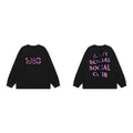 Anti Social Social Club Dragon Pink Logo Long Sleeve T-Shirt - Black