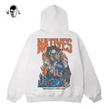 Warren Lotas Natives New York Flame Skull Hoodie - White