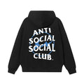 Anti Social Social Club Blue Circle Logo Hoodie - Black/White