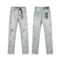 Ksubi Cross Patchwork & Distressed Denim - Light Blue