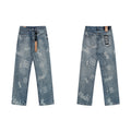 Ksubi All-Over Monogram / Dollar Print Denim - Light Blue