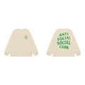 Anti Social Social Club Green Circle Logo Long Sleeve T-Shirt - Cream