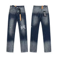 Ksubi Gradient Wash & Box Logo Denim - Dark Blue