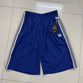 Needles Style Embroidered Butterfly Side-Tape Track Shorts - Royal Blue/White