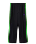 Needles Style Embroidered Butterfly Multi-Stripe Track Pants - Black/Neon Green