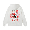 Anti Social Social Club Spider Red Logo Hoodie - White
