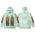 Who Decides War Stained Glass Hoodie - Light Green/Multi