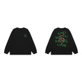 Anti Social Social Club Snake Green Logo Long Sleeve T-Shirt - Black