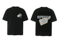 Represent Luggage Tag & "R" Graphic T-Shirt - Black