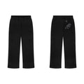 Derschutze Ornate Vine Embroidery Sweatpants - Black