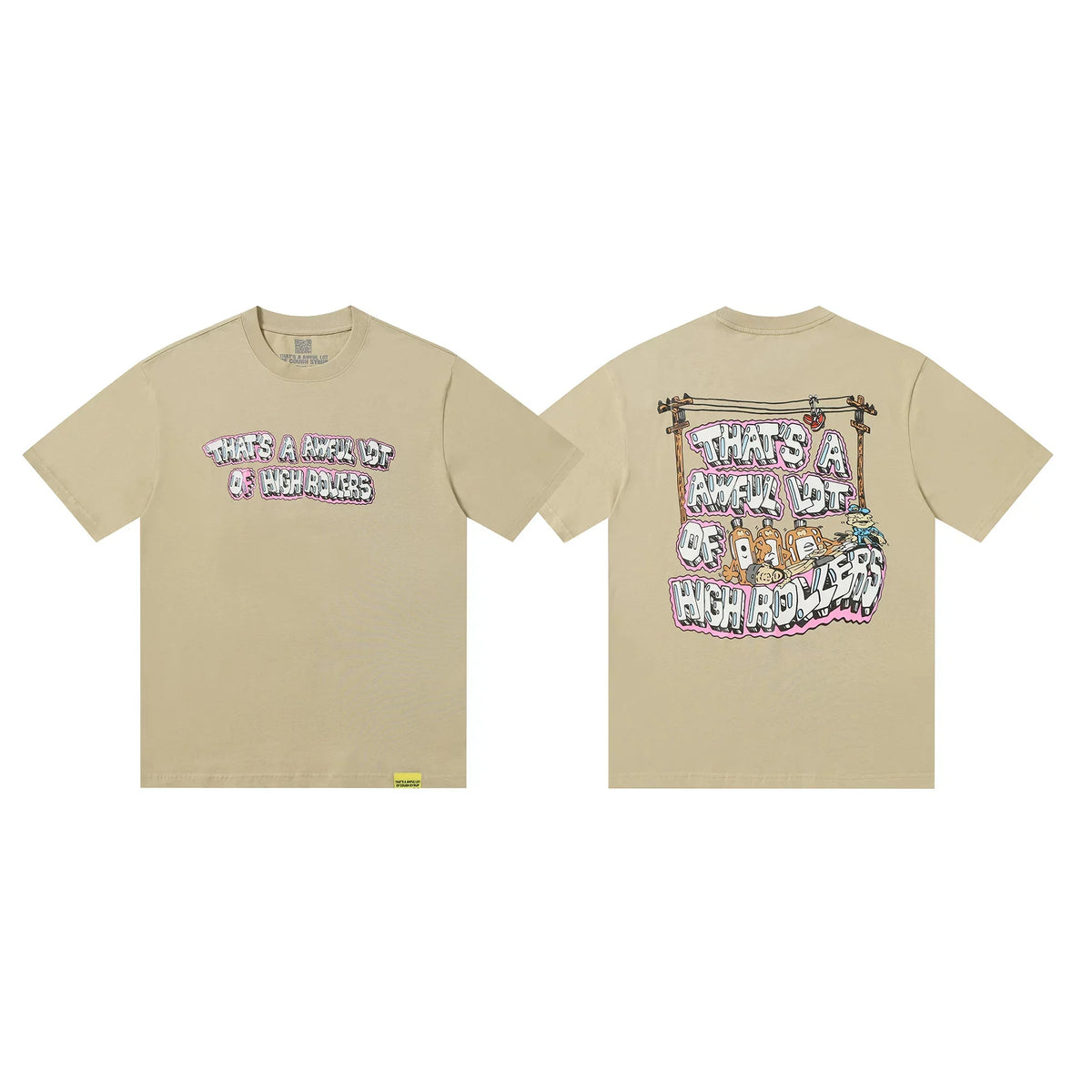 That's A Awful Lot Of Cough Syrup High Rollers Graphic T-Shirt - Khaki