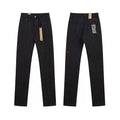 Ksubi Red Stripe Pattern Denim - Washed Black