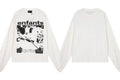 Enfants Riches Déprimés Armed Figure & Vintage Print Long-Sleeve   - White