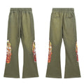 Who Decides War Flame Stained Glass Sweatpants - Olive Green Wash