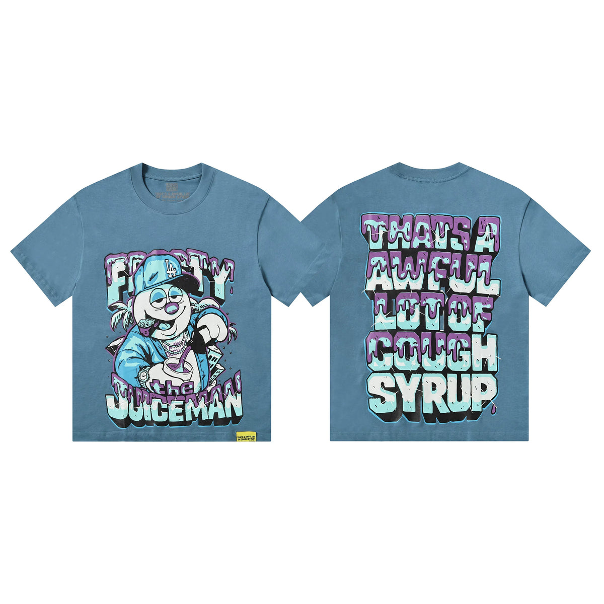 That's A Awful Lot Of Cough Syrup Frosty Juiceman T-Shirt - Slate Blue
