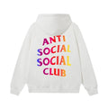 Anti Social Social Club Gradient Rainbow Logo Hoodie - White