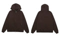 Represent Solid Heavyweight Zip-Up Hoodie - Espresso Brown