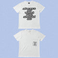 ADWYSD White Stacked Text Logo Tee