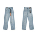 Ksubi Cross Motif Denim Jeans - Light Blue