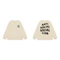 Anti Social Social Club Classic Long Sleeve T-Shirt - Cream/Black