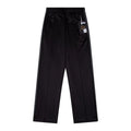 Needles Style Embroidered Butterfly Fine-Stripe Track Pants - Black