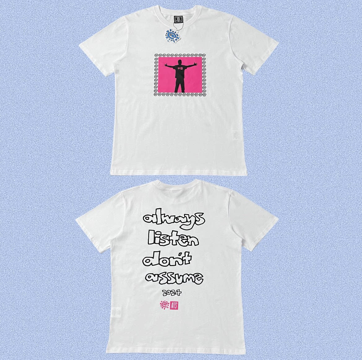 ADWYSD White Pink Figure Frame Tee