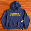That's A Awful Lot Of Cough Syrup Classic Logo Hoodie - Navy Blue / Yellow