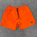 Needles Style Embroidered Butterfly Drawstring Shorts - Bright Orange
