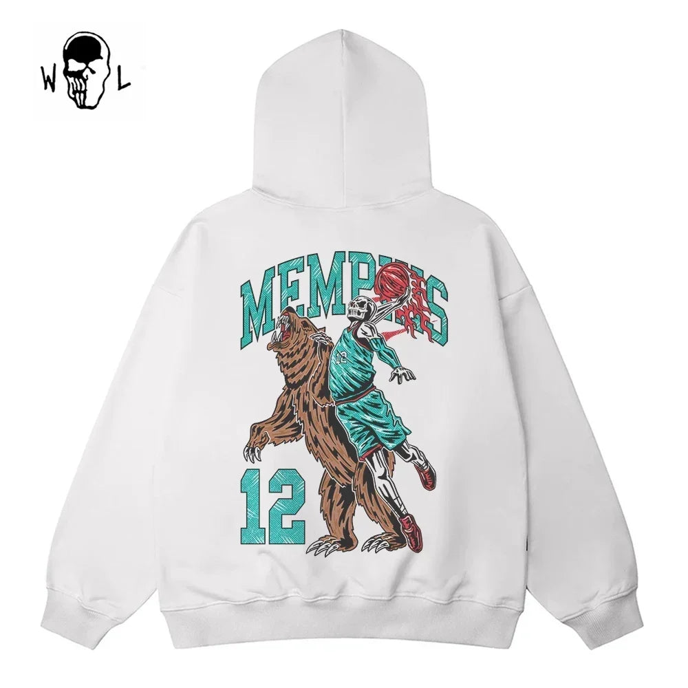 Warren Lotas Memphis Bear #12 Hoodie - White