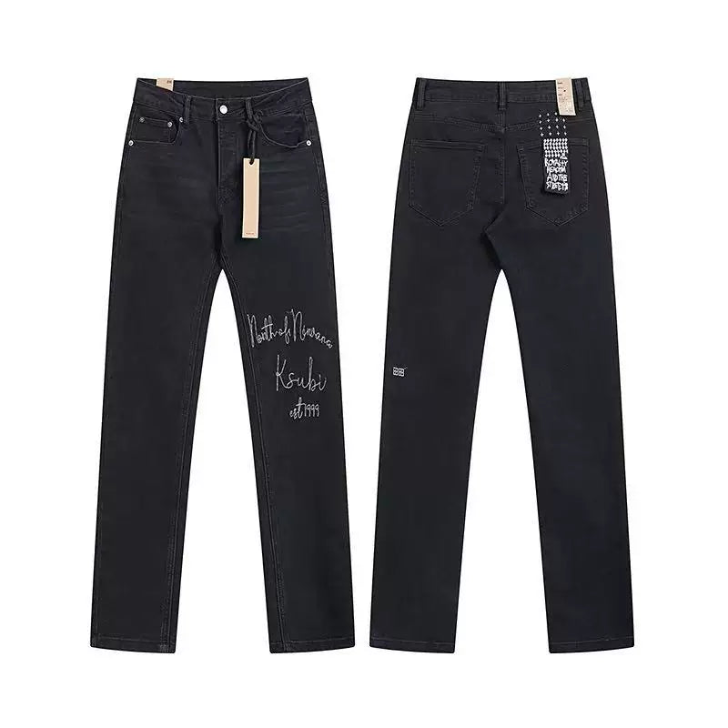 Ksubi Handwritten Script Logo Denim - Washed Black