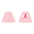 Anti Social Social Club X-Cross Red Logo Long Sleeve T-Shirt - Pink