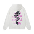 Anti Social Social Club Dragon Pink Logo Hoodie - White