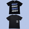 ADWYSD Black Blue Stacked Script Tee