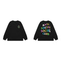 Anti Social Social Club Multi-Color Logo Long Sleeve T-Shirt - Black