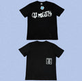 ADWYSD Black Chaos Letter Graphic Tee