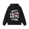 Anti Social Social Club Pink Circle Logo Hoodie - Black/White