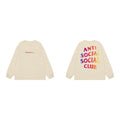 Anti Social Social Club Gradient Logo Long Sleeve T-Shirt - Cream