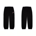 Derschutze Koi Fish Embroidery Sweatpants - Black