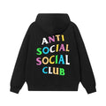Anti Social Social Club Multi-Color Letters Logo Hoodie - Black