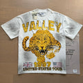 VALEFOREVER White Leopard Head 1997 US Tour Vintage Graphic Short Sleeve T-Shirt