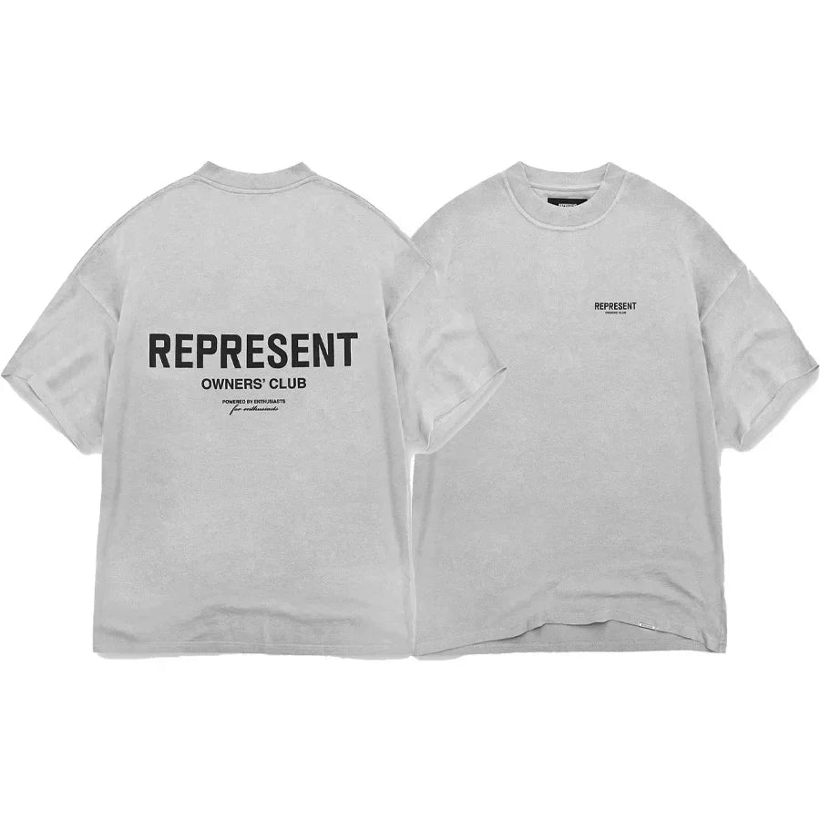 Represent Owners' Club Graphic T-Shirt - Heather Grey/Black