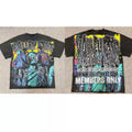 VALEFOREVER Black NYC City Street Double Sided Retro Graphic Short Sleeve T-Shirt