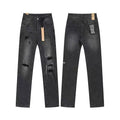Ksubi Heavy Distress & Hardware Detail Denim - Washed Black