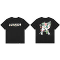 Represent Floral & Bird Silver "R" Graphic T-Shirt - Black