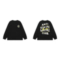Anti Social Social Club Yellow Circle Logo Long Sleeve T-Shirt - Black