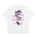 Anti Social Social Club Dragon Pink Logo T-Shirt - White