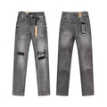 Ksubi Heavy Acid Wash Script Logo Denim - Grey/Black