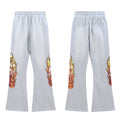 Who Decides War Flame Stained Glass Sweatpants - Light Grey/Silver
